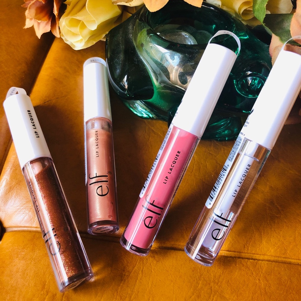 e.l.f.lip Lacquer wild Rose,Fantasy,clear,love